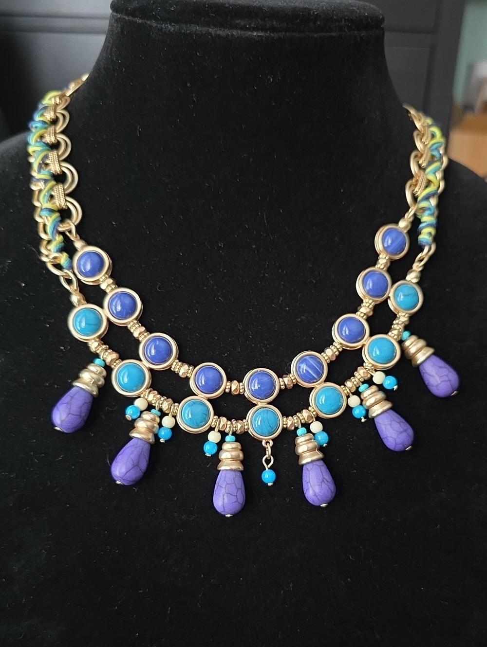 Chico's ( Faux) Lapis Lazuli Turquoise  Necklace